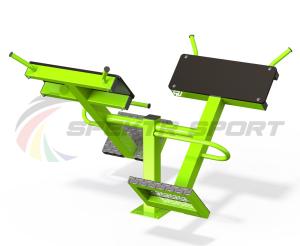 Купить Уличный тренажер сдвоенный для разгибательных мышц спины и больших ягодичных мышц в Тихорецке 