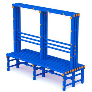 Купить Скамья-вешалка двухсторонняя 2000х734х1700 мм в Тихорецке 