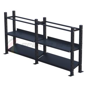 Купить Модульный стеллаж для гантелей, гирь и медболов 2580х430х1200 (2 секции) в Тихорецке 
