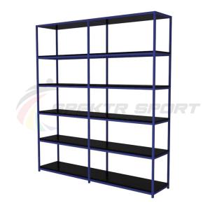 Купить Стеллаж для спортивного инвентаря односторонний двойной (полки фанера) в Тихорецке 