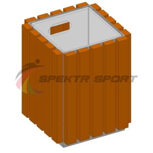 Купить Урна металлическая в деревянной обрешетке SP МФ400 в Тихорецке 