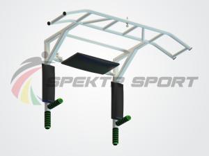 Купить Турник-брусья-пресс Прометей цельносварной с доп. хватами цв. белый в Тихорецке 