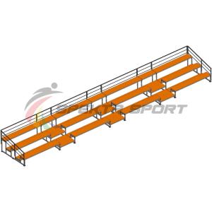 Купить Трибуна для зрителей 3 ряда на 66 мест с перилами в Тихорецке 