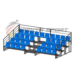 Купить Трибуна для зрителей 4 ряда на 34 места с перилами в Тихорецке 