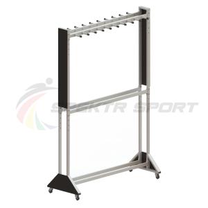 Купить Стеллаж для лыж мобильный + вешалка для палок на 20 пар Медиум-2М+ в Тихорецке 