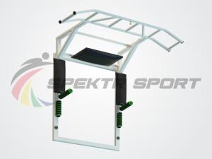 Купить Турник-брусья-пресс на раме Прометей цельносварной с доп. хватами цв. белый в Тихорецке 