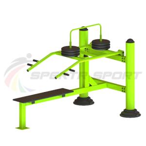 Купить Уличный тренажер для развития мускулатуры плечевого пояса с изменяемой нагрузкой из положения лежа в Тихорецке 