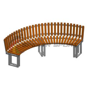 Купить Диван парковый со спинкой полукруглый Веер в Тихорецке 