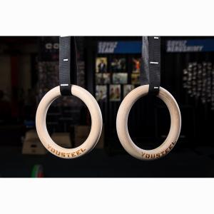 Купить Кольца гимнастические 32 мм черные стропы в Тихорецке 