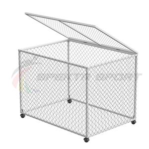 Купить Корзина для хранения мячей передвижная металлическая (сетка) разборная в Тихорецке 