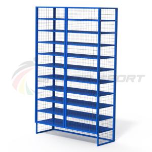 Купить Стеллаж для хранения инвентаря закрытый 1240х440х2000 (разборный) 11 полок в Тихорецке 