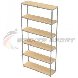 Купить Стеллаж для спортивного инвентаря 6 полок (полки фанера) в Тихорецке 
