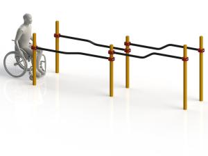 Купить Брусья параворкаут изогнутые разноуровневые WRK-D10_76mm в Тихорецке 