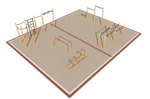 Купить Площадка уличная для воркаут Дворовая 4_76mm в Тихорецке 