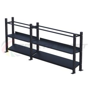 Купить Модульный стеллаж для гантелей, гирь и медболов 3180х430х1200 (2 секции) в Тихорецке 