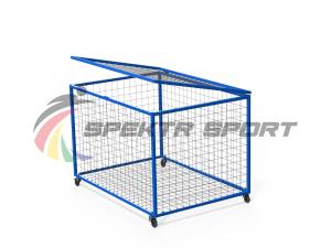 Купить Корзина для хранения мячей передвижная металлическая (сетка) в Тихорецке 