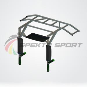 Купить Турник-брусья-пресс Прометей цельносварной с доп. хватами цв. серый в Тихорецке 