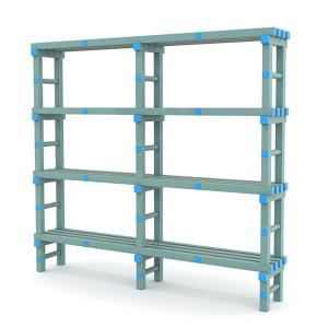 Купить Стеллаж для инвентаря в бассейн жесткий ПВХ 2000х345х1800 мм в Тихорецке 