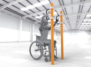 Купить Брусья параворкаут для подтягивания на коляске WRK-D07_76mm в Тихорецке 