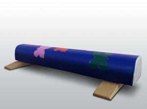 Купить Бревно гимнастическое 1,5м круглое напольное мягкое с аппликацией (с опорами) в Тихорецке 